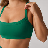Women's Hugcurve Adjustable Square Workout Bra Spar green