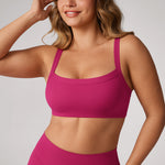 Women's Hugcurve Adjustable Square Workout Bra Rose Magenta