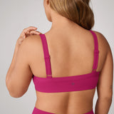 Women's Hugcurve Adjustable Square Workout Bra Rose Magenta