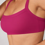 Women's Hugcurve Adjustable Square Workout Bra Rose Magenta