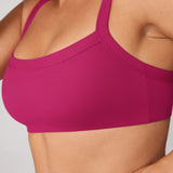 Women's Hugcurve Adjustable Square Workout Bra Rose Magenta