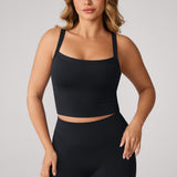 Women's Hugcurve Adjustable Longline Workout Bra Black