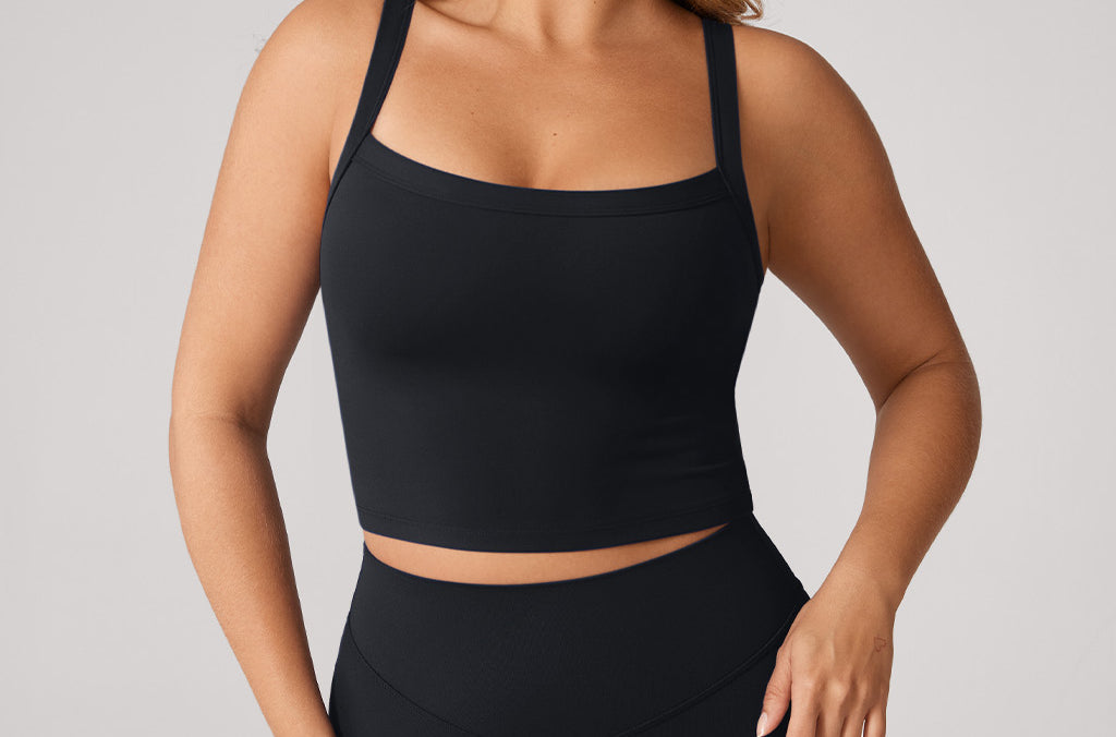 Women's Hugcurve Adjustable Longline Workout Bra Black