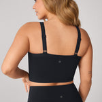 Women's Hugcurve Adjustable Longline Workout Bra Black