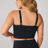 Women's Hugcurve Adjustable Longline Workout Bra Black