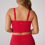 Women's Hugcurve Adjustable Longline Workout Bra Aurora Red