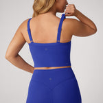 Women's Hugcurve Adjustable Longline Workout Bra Royal Blues