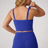 Women's Hugcurve Adjustable Longline Workout Bra Royal Blues