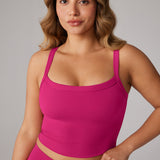 Women's Hugcurve Adjustable Longline Workout Bra Rose Magenta