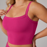 Women's Hugcurve Adjustable Longline Workout Bra Rose Magenta