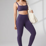 Women's Hugcurve No Front Seam Leggings 25" Dark Plum