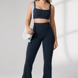 Women's Hugcurve No Front Seam Flare Leggings 31'' Twilight Blue