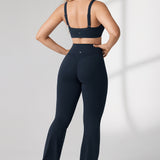 Women's Hugcurve No Front Seam Flare Leggings 31'' Twilight Blue