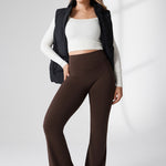 Women's Hugcurve No Front Seam Flare Leggings 31'' Clay Brown