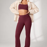 Women's Hugcurve No Front Seam Flare Leggings 31'' Blackberry