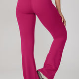 Women's Hugcurve No Front Seam Flare Leggings 31'' Rose Magenta