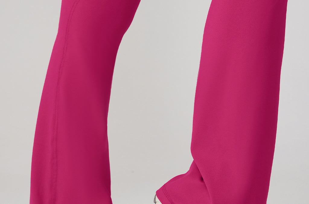 Women's Hugcurve No Front Seam Flare Leggings 31'' Rose Magenta