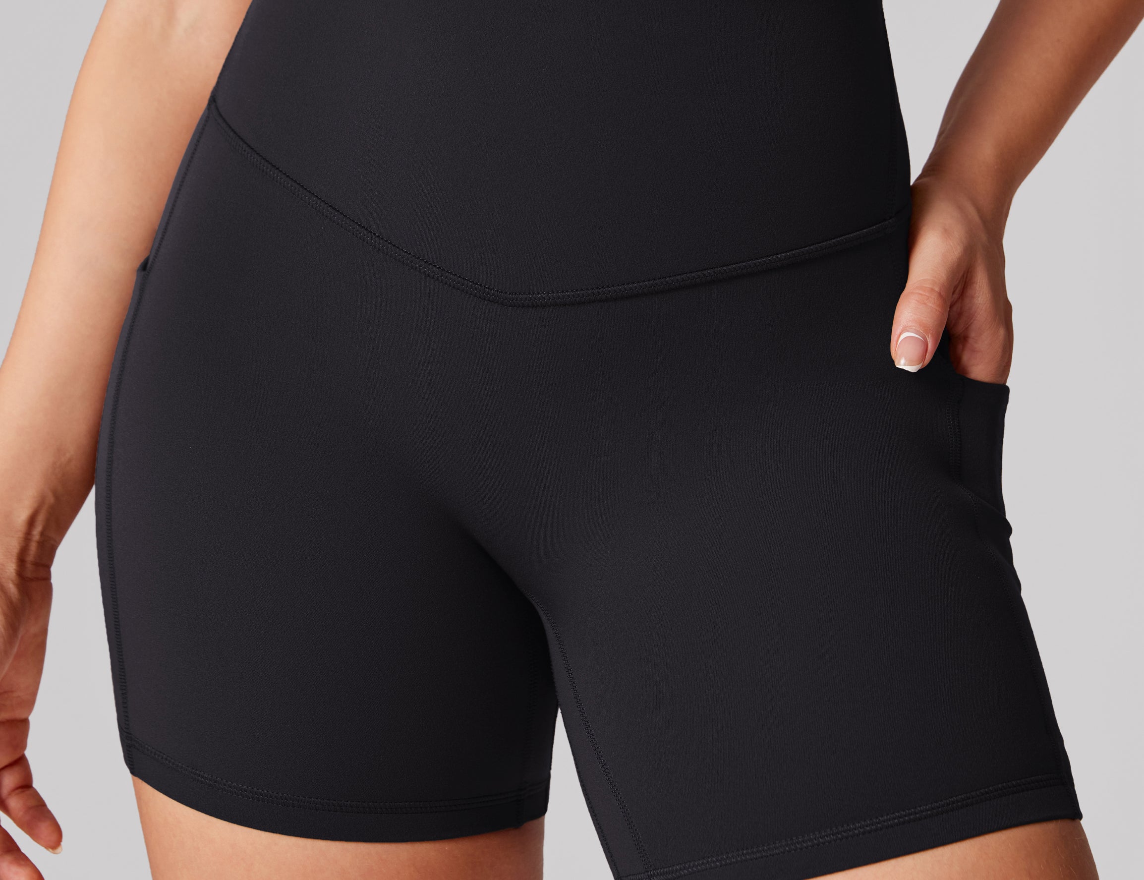 Women's Hugcurve No Front Seam Pockets Shorts 5" Noctilucence Blue