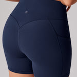 Women's Hugcurve No Front Seam Pockets Shorts 5" Noctilucence Blue