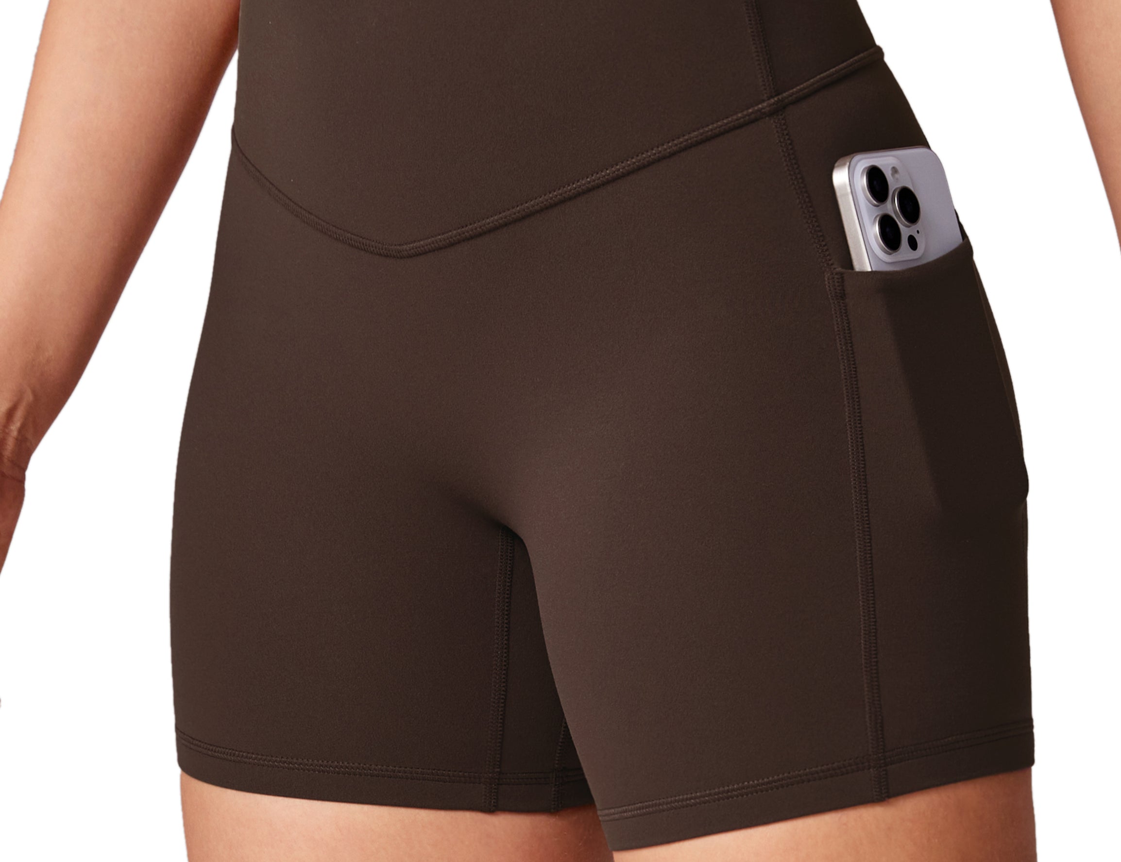 Women's Hugcurve No Front Seam Pockets Shorts 5" Royal Blues