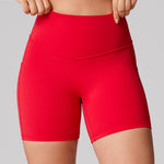 Women's Hugcurve No Front Seam Pockets Shorts 5" Clay Brown