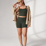 Women's Hugcurve No Front Seam Pockets Shorts 5" Royal Blues