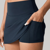 Women's Hugcurve Tennis Skirts with Inner Pockets White