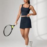 Women's Hugcurve Tennis Skirts with Inner Pockets White