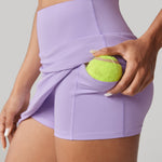 Women's Hugcurve Tennis Skirts with Inner Pockets Pastel Lilac