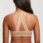 Women's T-shirt Racerback Bra Beige