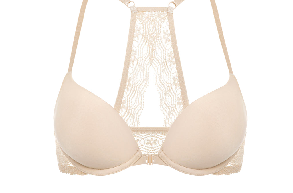 Women's T-shirt Racerback Bra Blush Beige