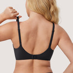 Women's T-shirt Push Up Bra Black