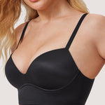 Women's T-shirt Push Up Bra Black