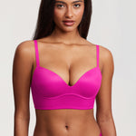 Women's T-shirt Push Up Bra Glitter Pink