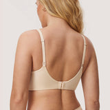 Women's T-shirt Push Up Bra Beige