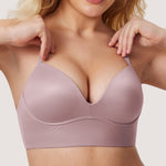 Women's T-shirt Push Up Bra Sea Fog