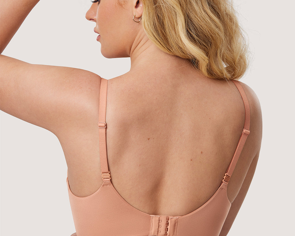 Women's T-shirt Push Up Bra Cream Coffee