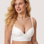 Women's T-shirt Push Up Bra White