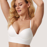 Women's T-shirt Push Up Bra White