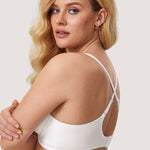 Women's T-shirt Push Up Bra White