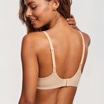 DOBREVA Women's Lightly Padded Balconette Bra Tshirt Underwire Demi Beige