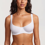 Women's Underwire Balconette Bra White