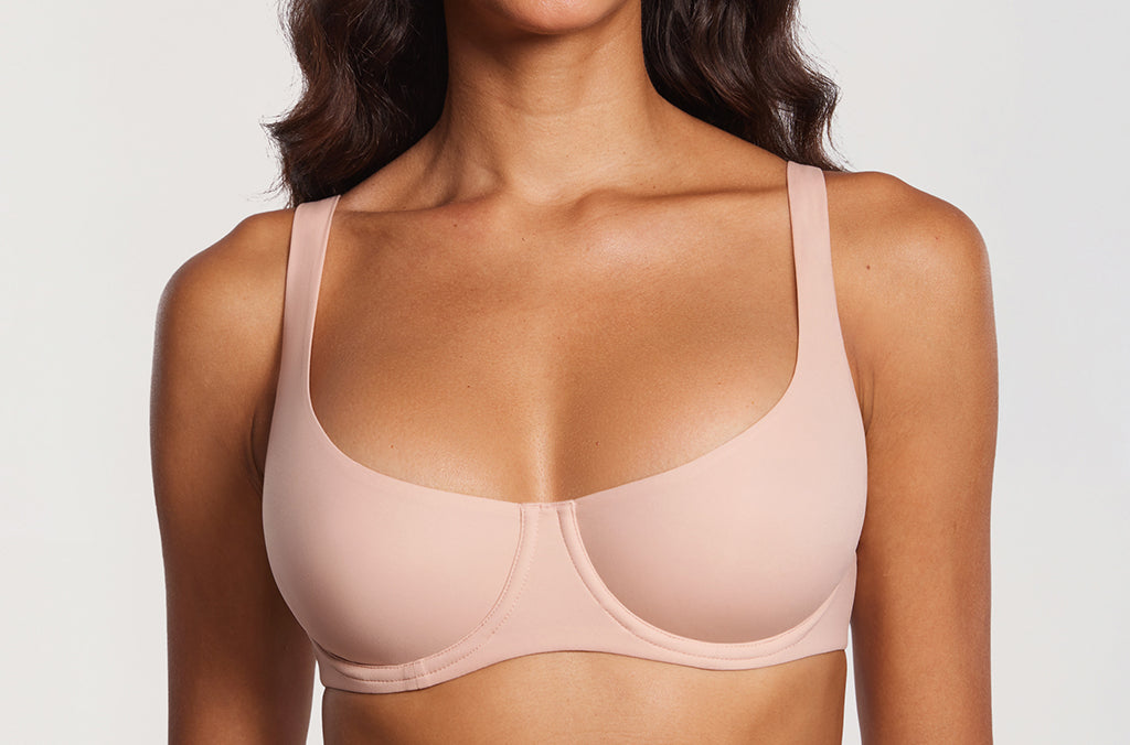 Women's Underwire Balconette Bra Blush Beige
