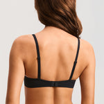 DOBREVA Mesh Sheer Demi Underwire Unlined Balconette Bra With Lace Trim White