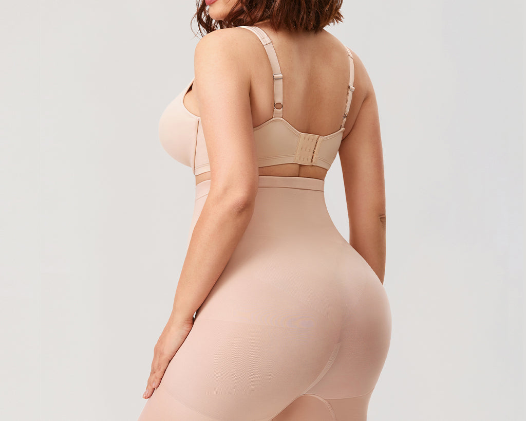 Women's High Waisted Shapewear Short Beige