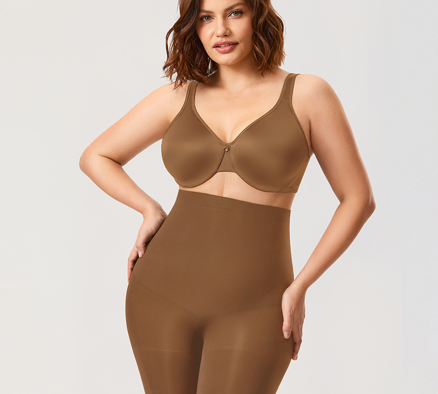 Women's High Waisted Shapewear Short Soft Tan