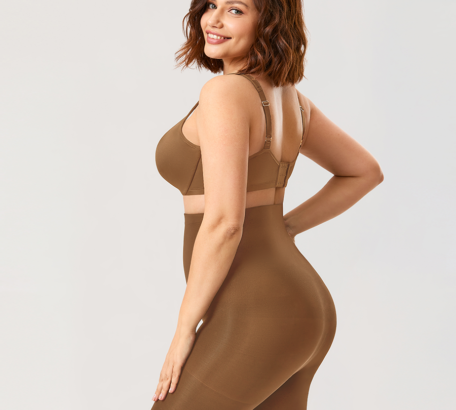 Women's High Waisted Shapewear Short Soft Tan