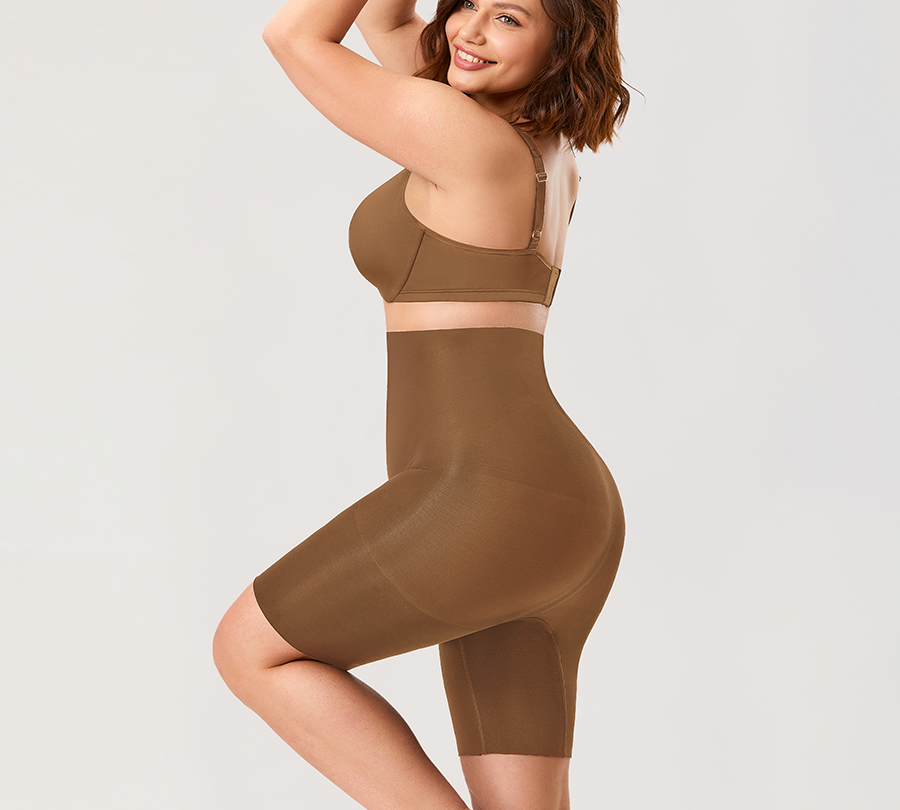 Women's High Waisted Shapewear Short Soft Tan