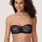 Women's Lace Strapless Bra Rose White