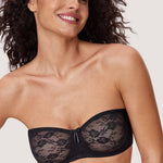 Women's Lace Strapless Bra Rose White